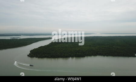 Vista drone di Pulau Ketam , Malaysia Foto Stock