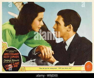 Venite a vivere con me 1941 MGM commedia romantica film con Hedy Lamarr e James Stewart Foto Stock