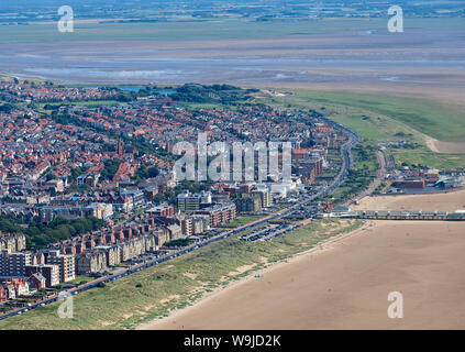 Una veduta aerea di Lytham St Annes, costa di Fylde, North West England, Regno Unito Foto Stock