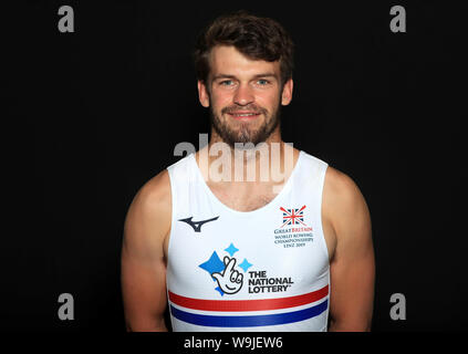 Oliver Stanhope durante il photocall al Redgrave Pinsent canottaggio sul lago, Caversham. Foto Stock