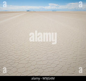 Drone foto delle saline di Uyuni in Bolivia Foto Stock