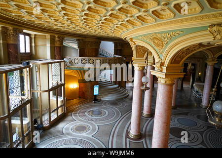 Interno del Romanian Athenaeum, una sala di concerto nel centro di Bucarest, Romania Foto Stock