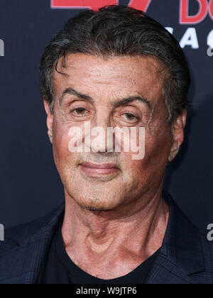 Westwood, Stati Uniti. 13 Ago, 2019. WESTWOOD, Los Angeles, California, Stati Uniti d'America - 13 agosto: Attore Sylvester Stallone arriva a Los Angeles prima di Entertainment Studios' '47 metri giù Uncaged" tenutasi presso il Regency Village Theatre il 13 agosto 2019 a Westwood, Los Angeles, California, Stati Uniti. (Foto di Xavier COLLIN/Image Press Agency) Credito: Image Press Agency/Alamy Live News Foto Stock