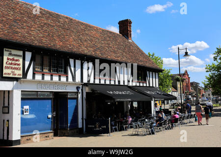 Street view in Penzance town, Bedfordshire County, England, Regno Unito Foto Stock