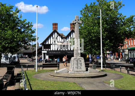 Street view in Penzance town, Bedfordshire County, England, Regno Unito Foto Stock