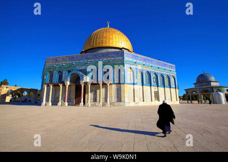 La Cupola della roccia, il Monte del Tempio, Sito Patrimonio Mondiale dell'UNESCO, Gerusalemme, Israele, Medio Oriente Foto Stock