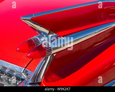 Pinna di coda e le luci posteriori del 1959 Cadillac Eldorado, Melbourne, Victoria, Australia Pacific Foto Stock