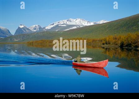 Mt. Kebnekaise, la Svezia e la montagna più alta (2117m), Laponia World Heritage Site, Lappland, Svezia, Scandinavia, Europa Foto Stock