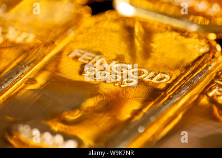 Lingotti d'oro, Francoforte, Germania, Europa Foto Stock