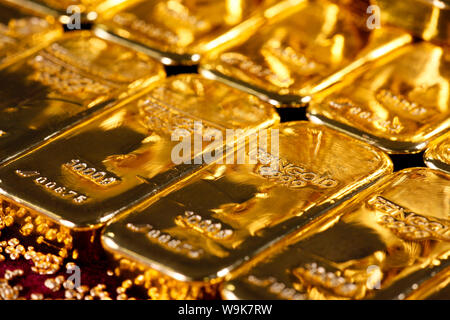 Lingotti d'oro, Francoforte, Germania, Europa Foto Stock