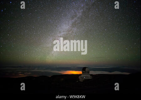 Spagna Il Gran Telescopio Canarias, Osservatorio di Roque de los Muchachos, isola di La Palma, Isole Canarie, Spagna, Europa Foto Stock