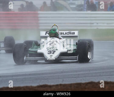 Christophe D'Ansembourg, Williams FW07C, Sir Jackie Stewart per il Trofeo Masters FIA Formula Uno storiche, Silverstone Classic, luglio 2019, Silverstone, Foto Stock