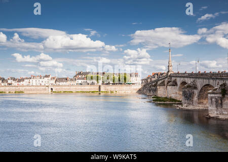 Il Pont Jacques Gabriel a Blois, Loir-et-Cher, Center-Val de la Loire, in Francia, in Europa Foto Stock