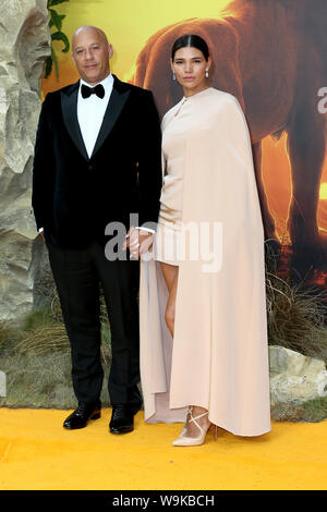 La premiere europeo di "Il Re Leone" tenutasi presso l' Odeon Luxe, Leicester Square - Arrivi con: Vin Diesel dove: Londra, Regno Unito quando: 14 lug 2019 Credit: Mario Mitsis/WENN.com Foto Stock