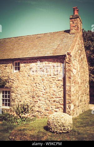 Bella tradizionali cottage sull isola di Sark nelle isole del canale Foto Stock