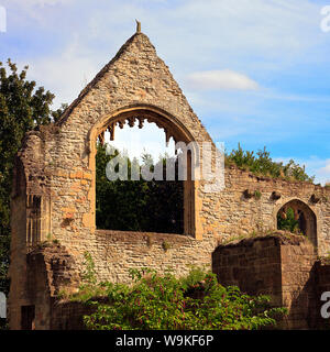 Parte delle rovine degli arcivescovi di York del palazzo a Southwell, Nottinghamshire Foto Stock