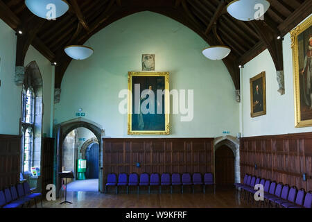 La Camera di Stato nel Palazzo dei Vescovi, Southwell Minster, Nottinghamshire Foto Stock