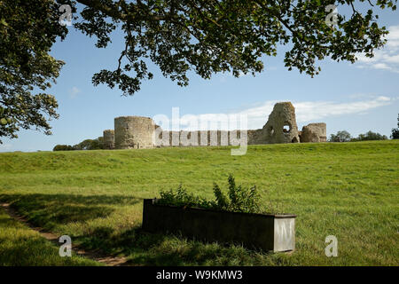 Il Castello di Pevensey in East Sussex, Inghilterra. Foto Stock