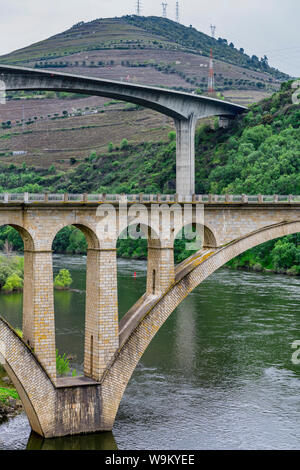 Ponti sul fiume Douro, Portogallo Foto Stock