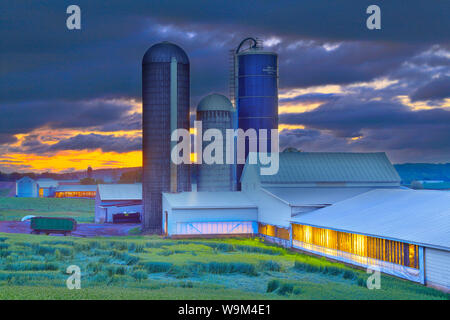 Sunrise, Dayton, Shenandoah Valley, Virginia, Stati Uniti d'America Foto Stock