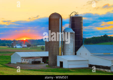Sunrise, Dayton, Shenandoah Valley, Virginia, Stati Uniti d'America Foto Stock