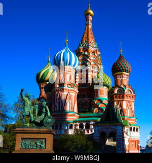 San Basilio Cattedrale in Piazza Rossa di Mosca, Russia Foto Stock