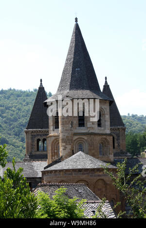 Abbazia di Conques, Francia Foto Stock