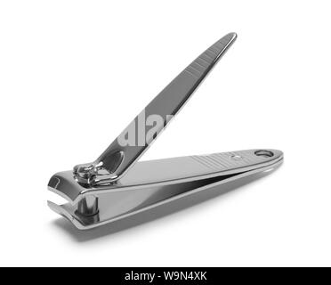 Aprire unghia Clippers isolati su sfondo bianco. Foto Stock