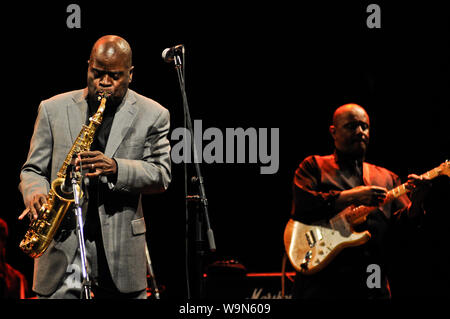 Maceo Parker, sassofonista americano di funk e soul jazz Foto Stock