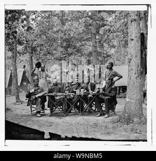 Bealeton, Virginia. Officer's mess. Società F, 93d New York volontari sede, esercito del Potomac Foto Stock