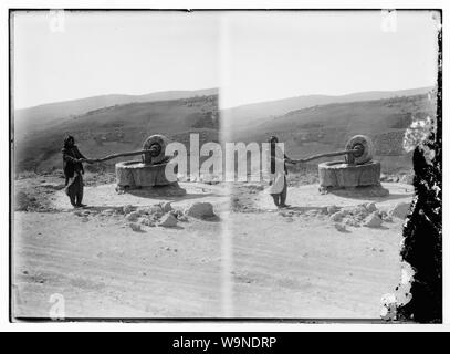 Uomo beduino in una macina Foto Stock