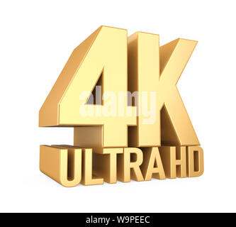 4K Ultra HD segno isolato Foto Stock