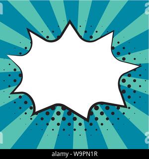 Fumetto fumetti su sfondo colorato e ombre mezzitoni. Illustrazione Vettoriale