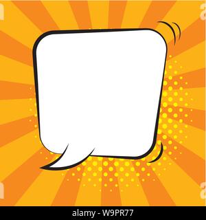 Fumetto fumetti su sfondo colorato e ombre mezzitoni. Illustrazione Vettoriale