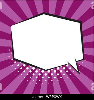 Fumetto fumetti su sfondo colorato e ombre mezzitoni. Illustrazione Vettoriale