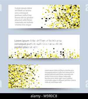 Set di banner di bianco ,rettangolo testurizzata Illustrazione Vettoriale