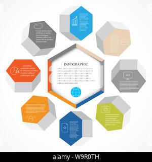 Infografico del modello di progettazione Illustrazione Vettoriale