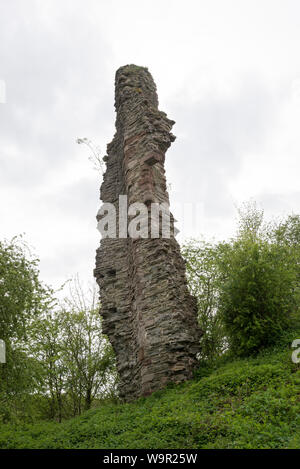 Il Wigmore castello vicino a Ludlow in Herefordshire, Inghilterra. Una rovina il castello medievale originario nel XI secolo in Occidente marche. Foto Stock
