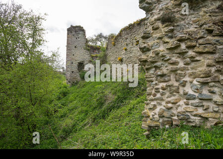 Il Wigmore castello vicino a Ludlow in Herefordshire, Inghilterra. Una rovina il castello medievale originario nel XI secolo in Occidente marche. Foto Stock