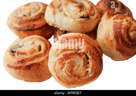 Panini dolci con la ricotta, formaggi freschi dolci rotonda Foto Stock