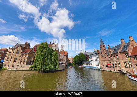 Quay del rosario o Rozenhoedkaai, Bruges, Belgio Foto Stock