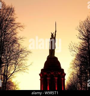 Hermann monumento, Detmold, Nord Reno-Westfalia, Germania Foto Stock