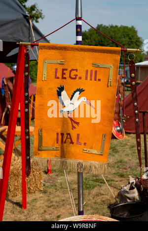 Romani festival, Roman Fort Abusina, Eining, Bad Goggingen, Neustadt an der Donau, Baviera, Germania Foto Stock