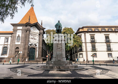 Il Banco de Portugal, Funchal, Madeira, Portogallo Foto Stock