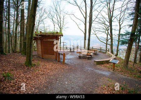 Viewpoint Hirschley, Eifel National Park, Nord Reno-Westfalia, Germania, Europa Foto Stock