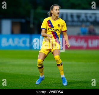 Boreham Wood, Regno Unito. 14 Ago, 2019. BOREHAMWOOD, Inghilterra - 14 agosto: Caroline Graham Hansen del FC Barcelona Femeni durante la pre-stagione amichevole tra l'Arsenal e Barcellona Donne al Parco Prato su agosto 14, 2019 a Borehamwood, Inghilterra. Credit: Azione Foto Sport/Alamy Live News Foto Stock