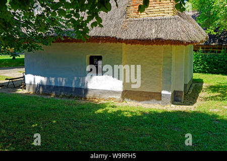 Heimatmuseum, Göcseji Village Museum, Haus, Reetdach Foto Stock