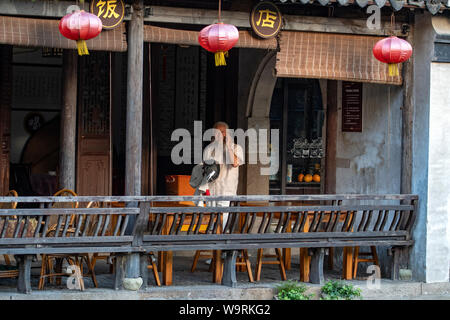 Asia, Cina, cinese repubblica popolare, Huzhou, Nanxun Città Vecchia, Watertown, *** Caption locale *** Foto Stock