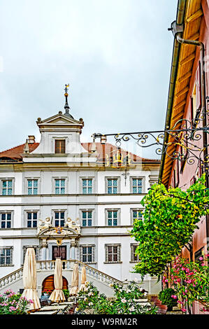 Iphofen (Franken, Deutschland): Stadtbild; Iphofen (Germania, Franconia, Baviera): storico townscape, Foto Stock