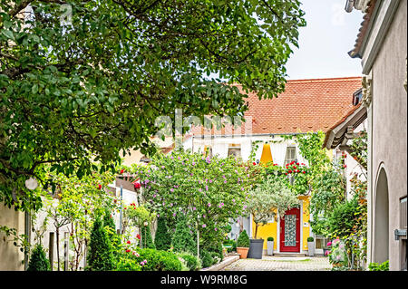 Iphofen (Franken, Deutschland): Stadtbild; Iphofen (Germania, Franconia, Baviera): storico townscape, Foto Stock